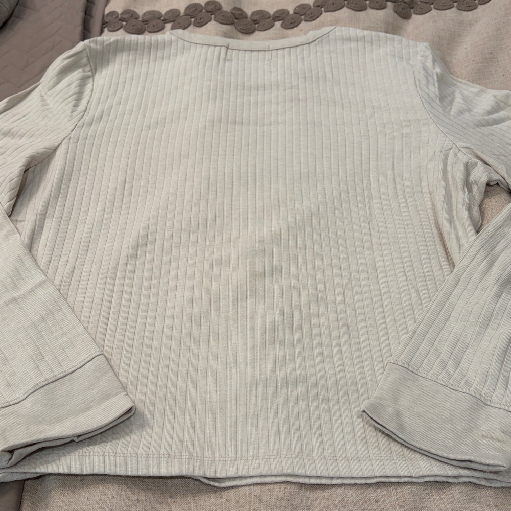 Banana Republic Oatmeal Heather Drop Needle Top/NWT/XL - Picture 10 of 12